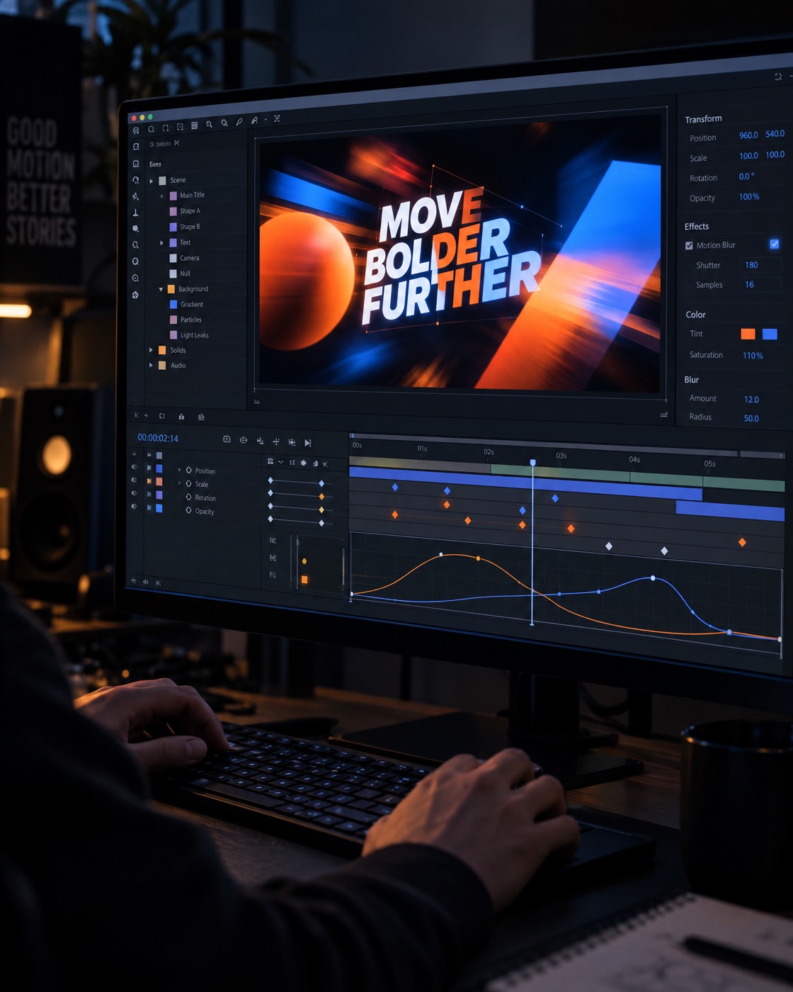 Motion graphics at Kleos Studio, Yerevan