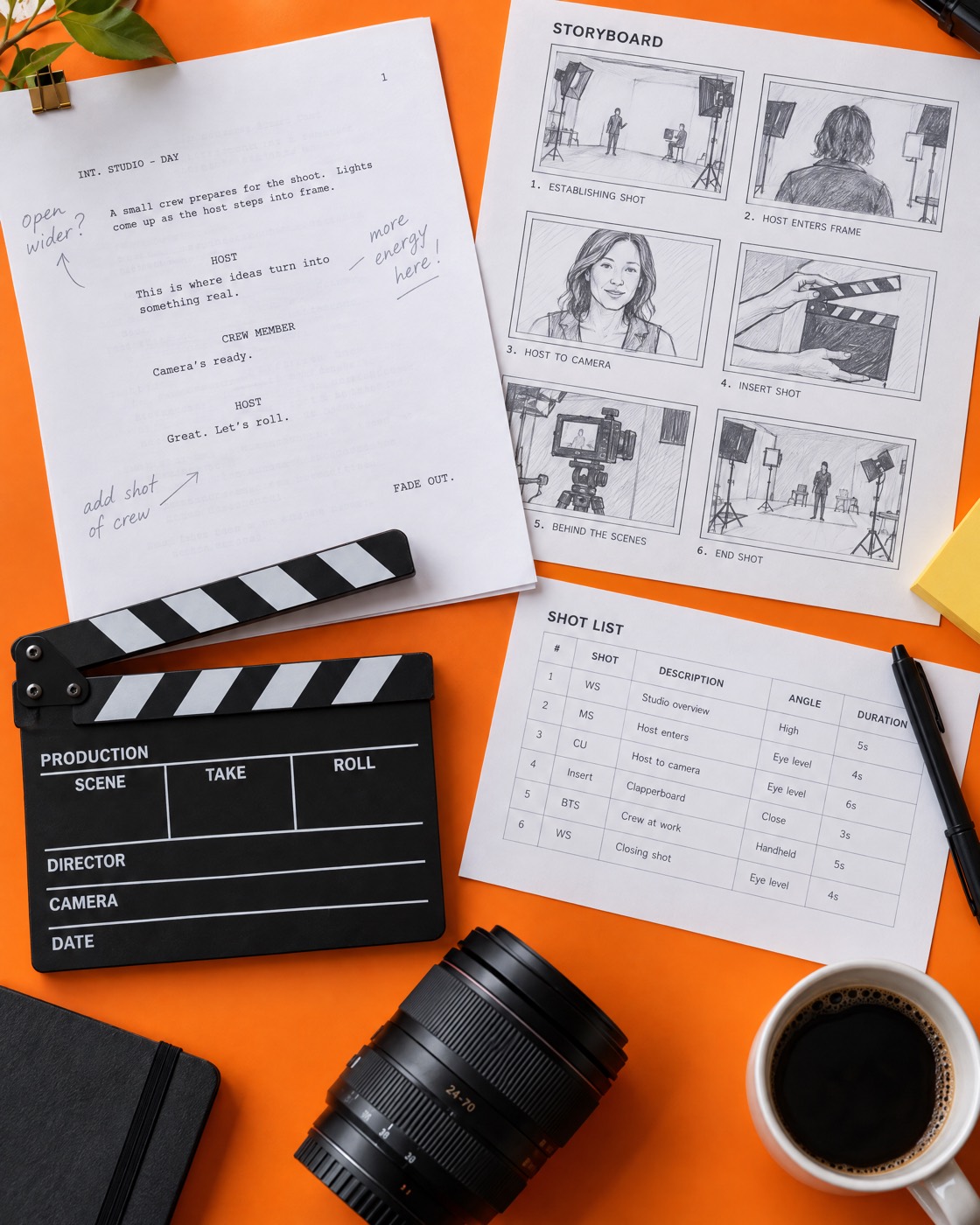 Scriptwriting & storyboards at Kleos Studio, Yerevan